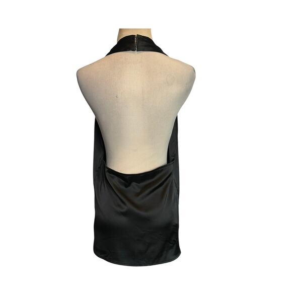 Superdown black satin halter blouse size Small - Picture 2 of 10